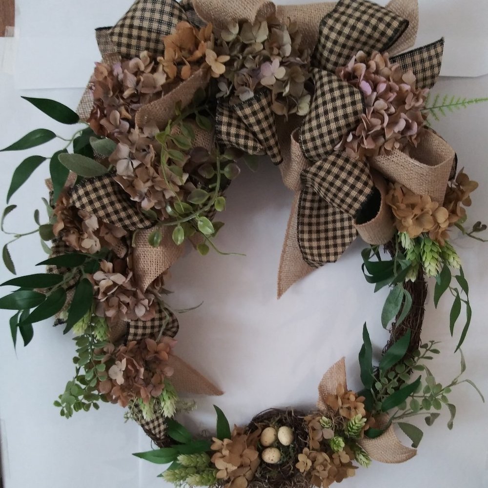 Handmade spring wreath